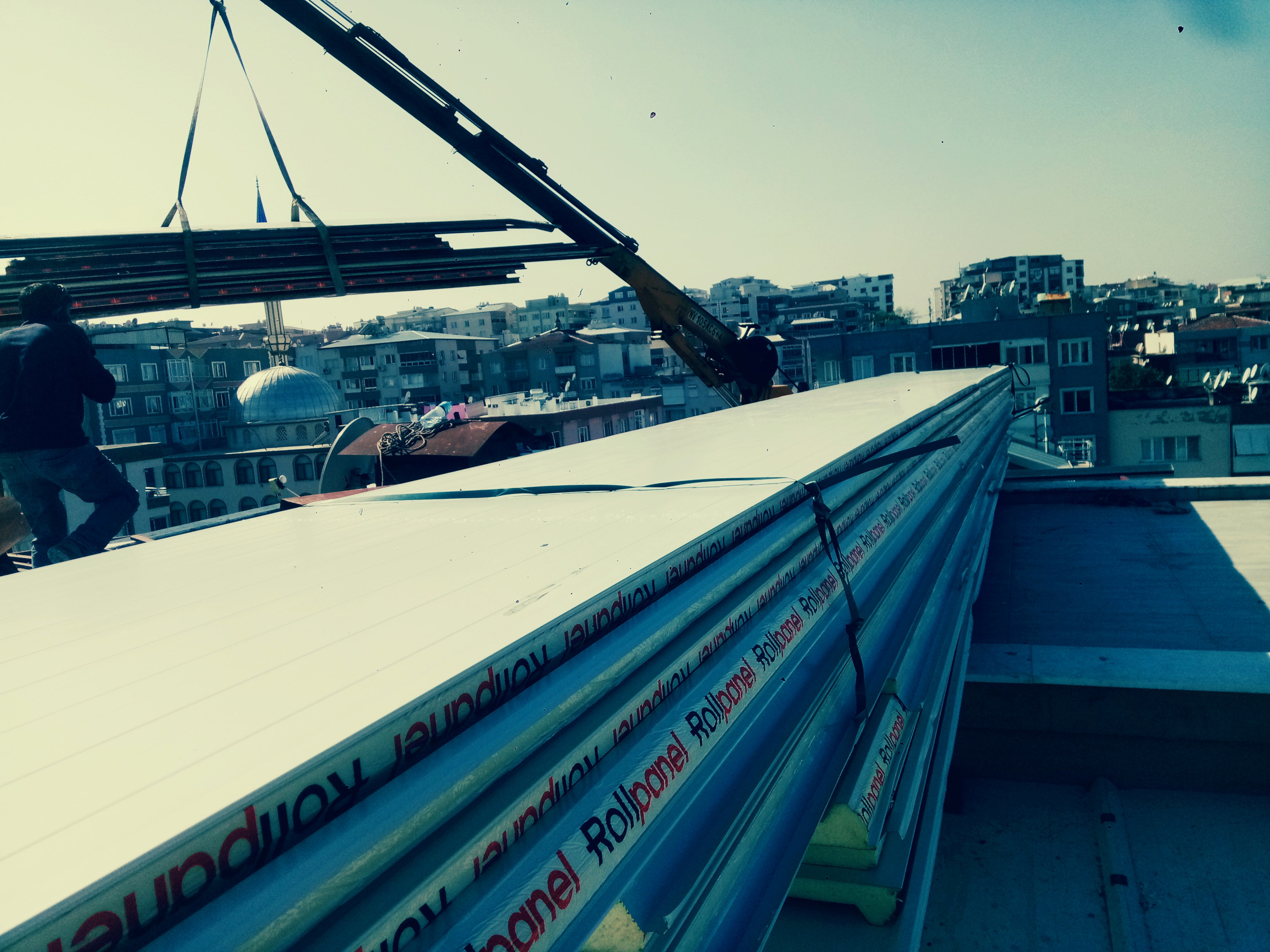 Sandviç panel çatı yapım projesi uygulama hazırlık fotoğrafları